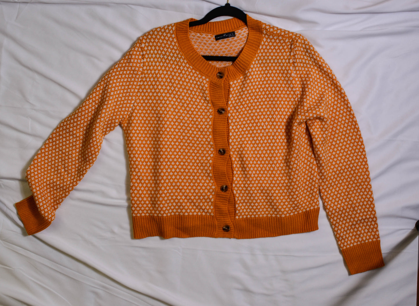 Mustard Houndstooth Cardigan