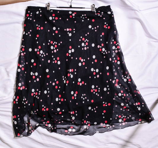 VINTAGE Y2K Pink Dotted Midi Skirt