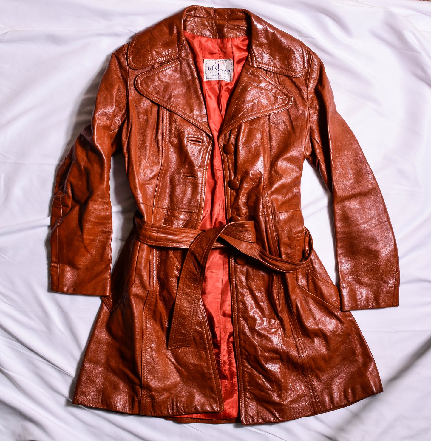 VINTAGE "Wilson Suede" Brown Leather Trench