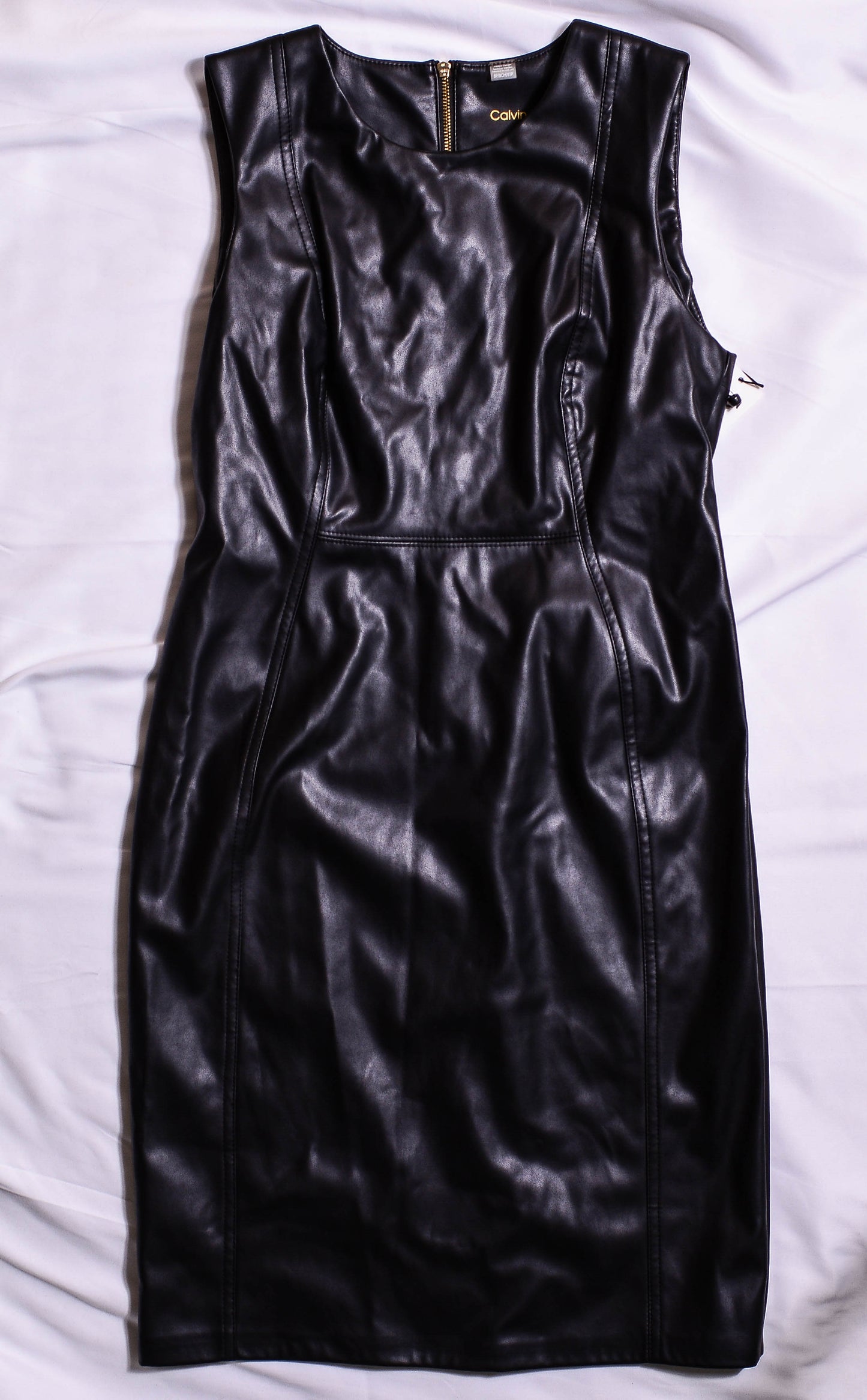 Calvin Klein Faux Leather Shift NWT