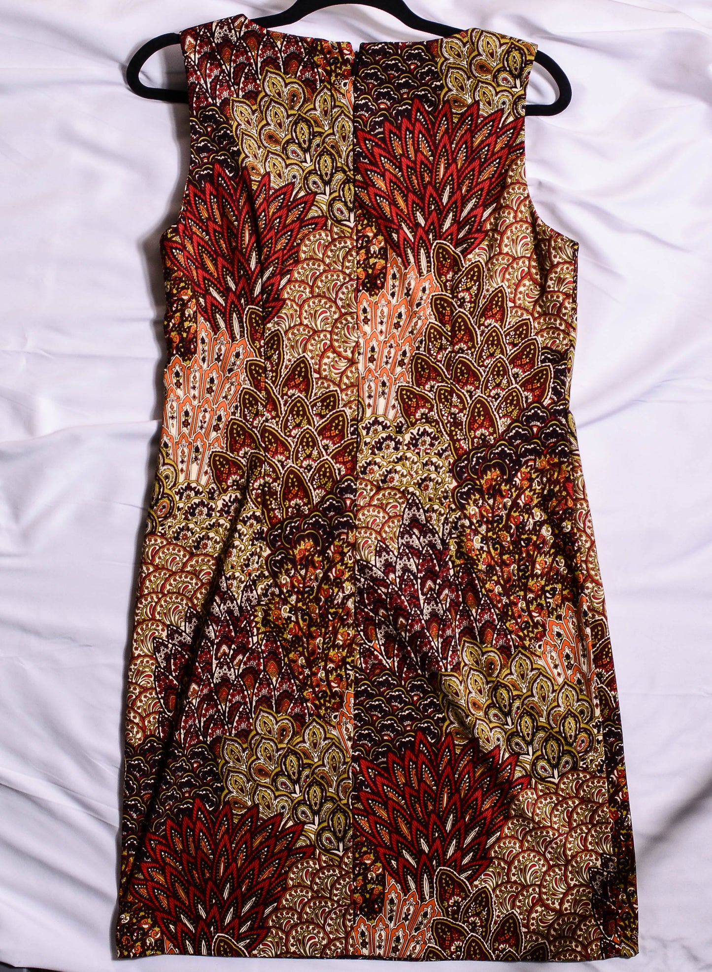 VINTAGE Brown Paisley Shift Dress