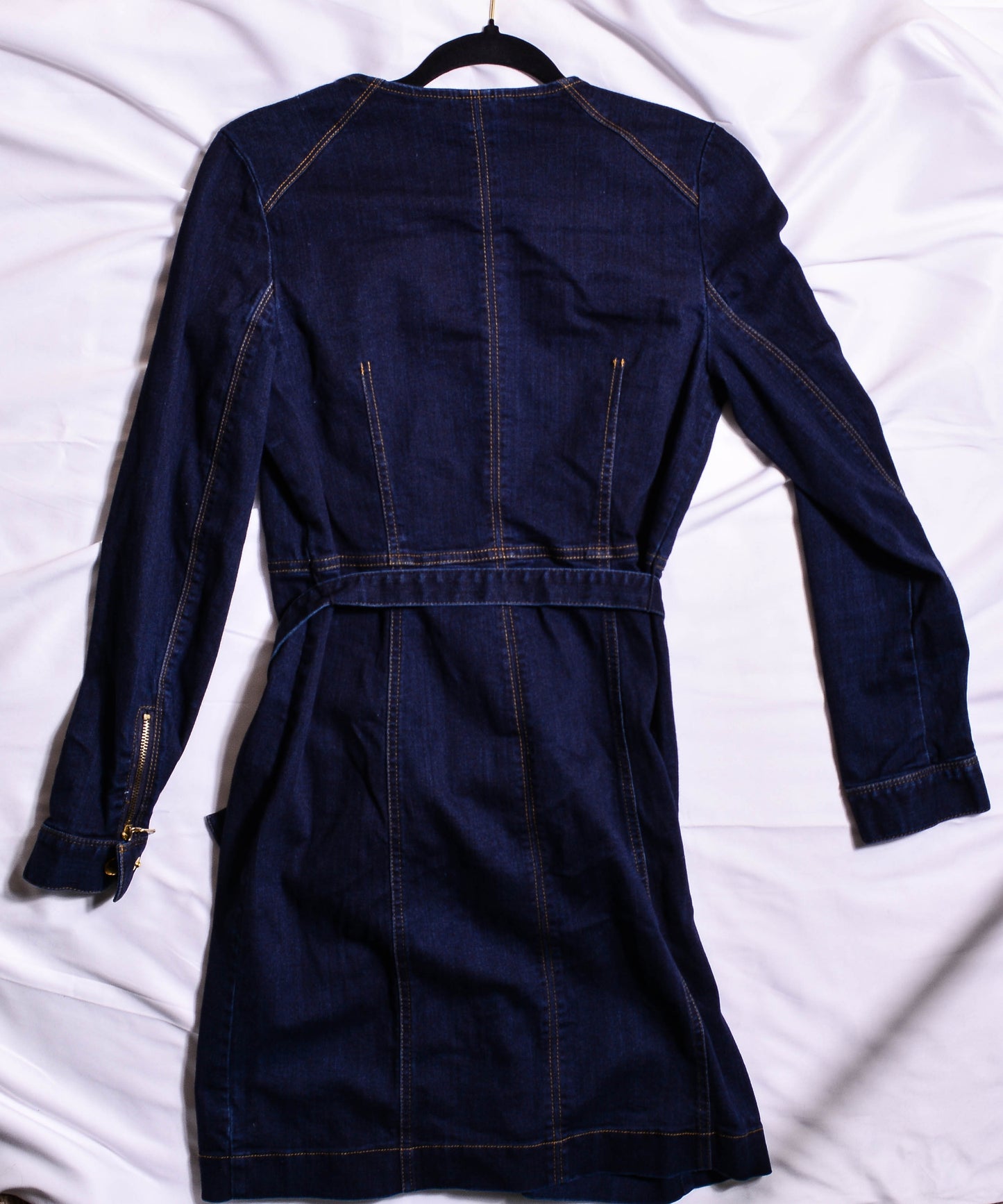 I.N.C Belted Denim Dress