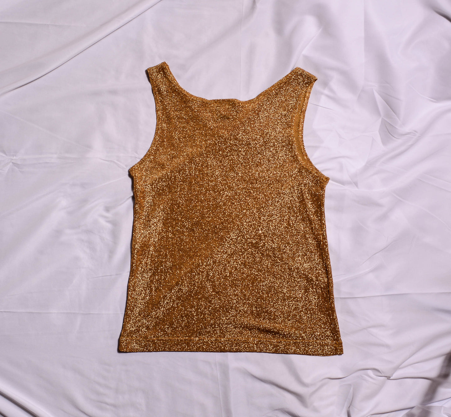 VINTAGE Gold Glittery Tank