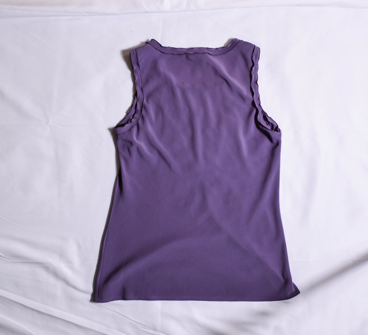 VINTAGE Purple Ruffle Rose Tank