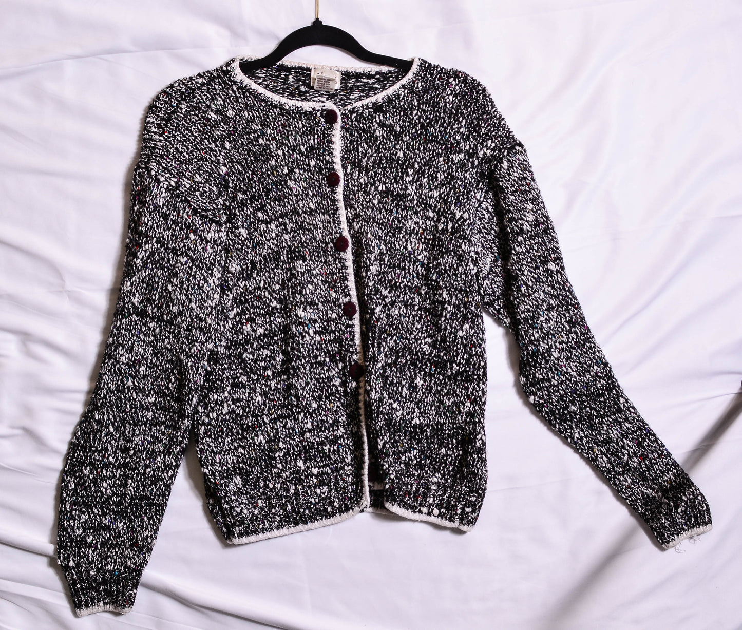 VINTAGE Variegated Black Cardigan