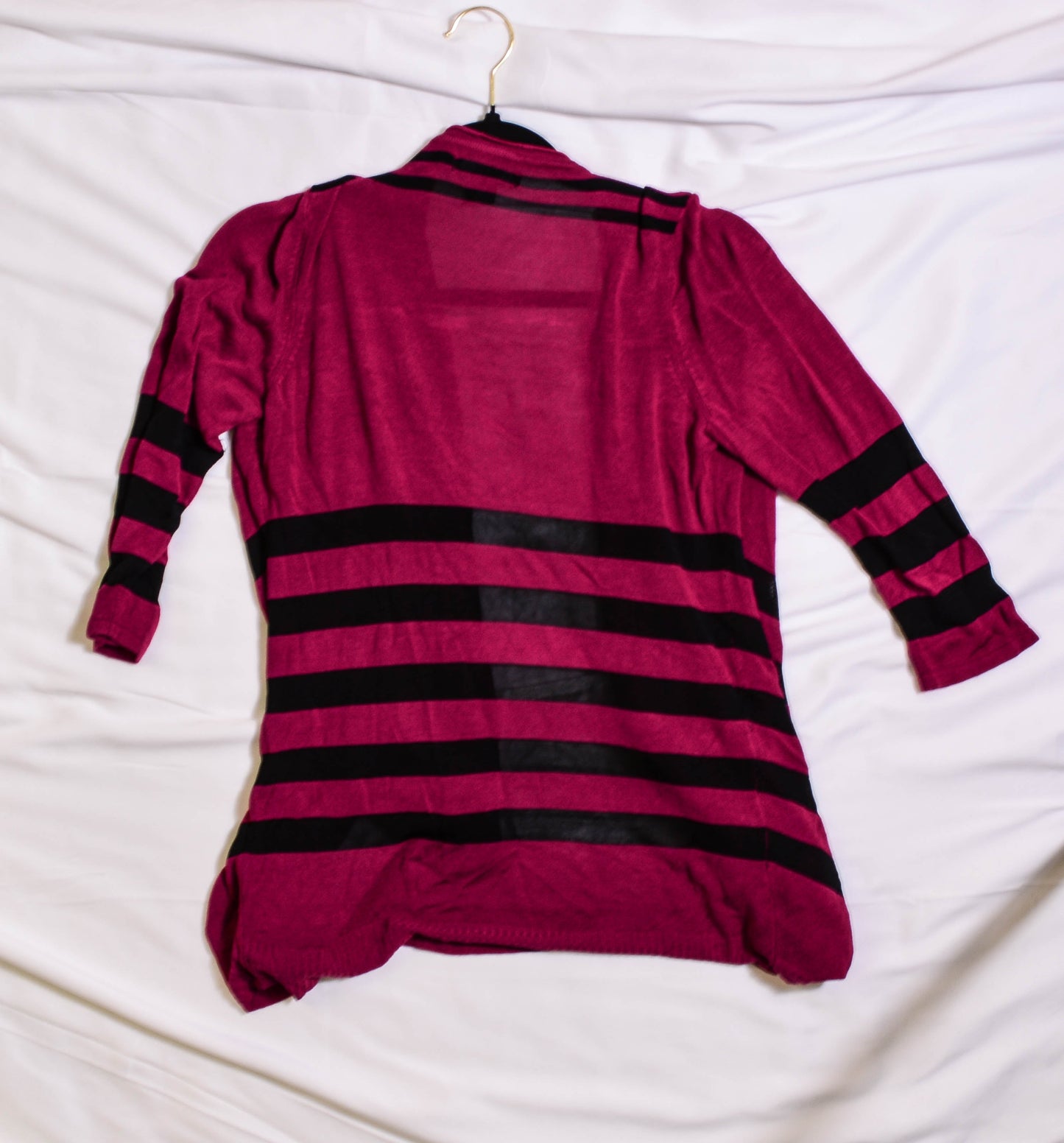 I.N.C Pink And Black Striped Cardigan