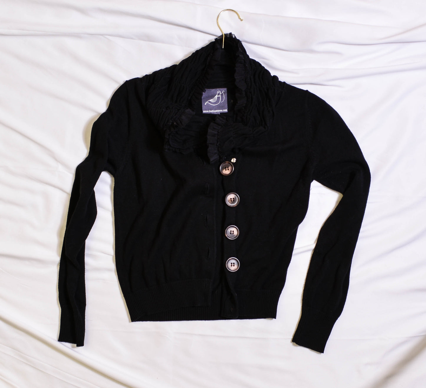 Ruffle Collared Cardigan