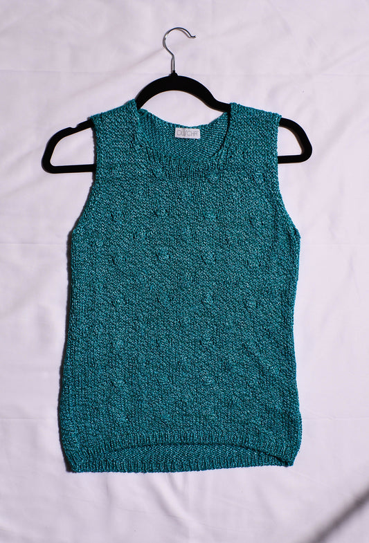 VINTAGE Teal Sleeveless Vest