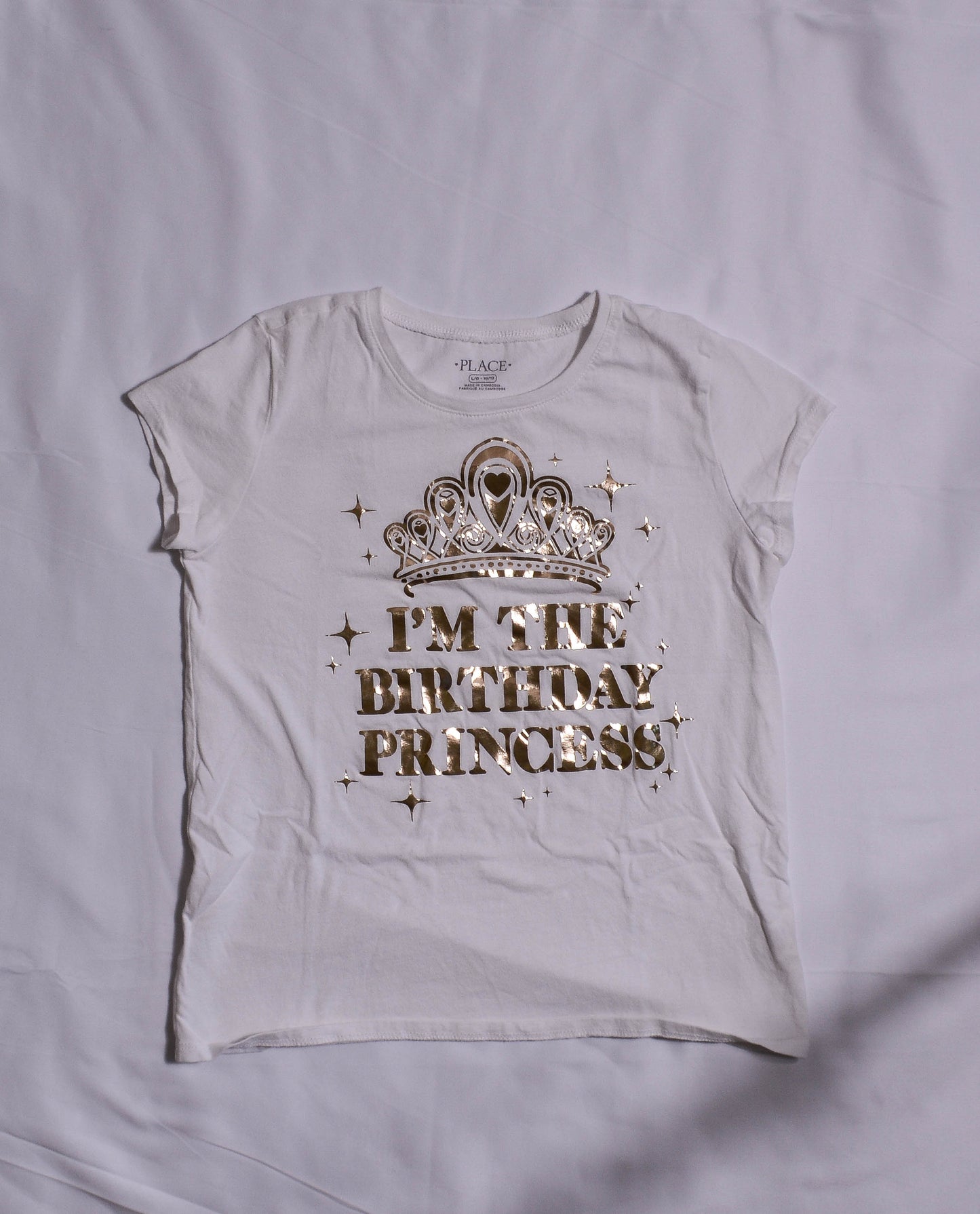 White "I'm the Birthday Princess" Baby Tee