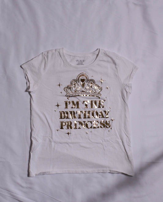 White "I'm the Birthday Princess" Baby Tee