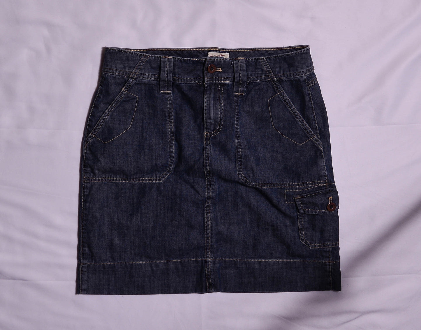 Denim Cargo Skirt