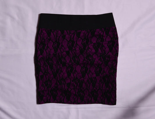 Y2K 2B Bebe Purple Laced Bandage Skirt