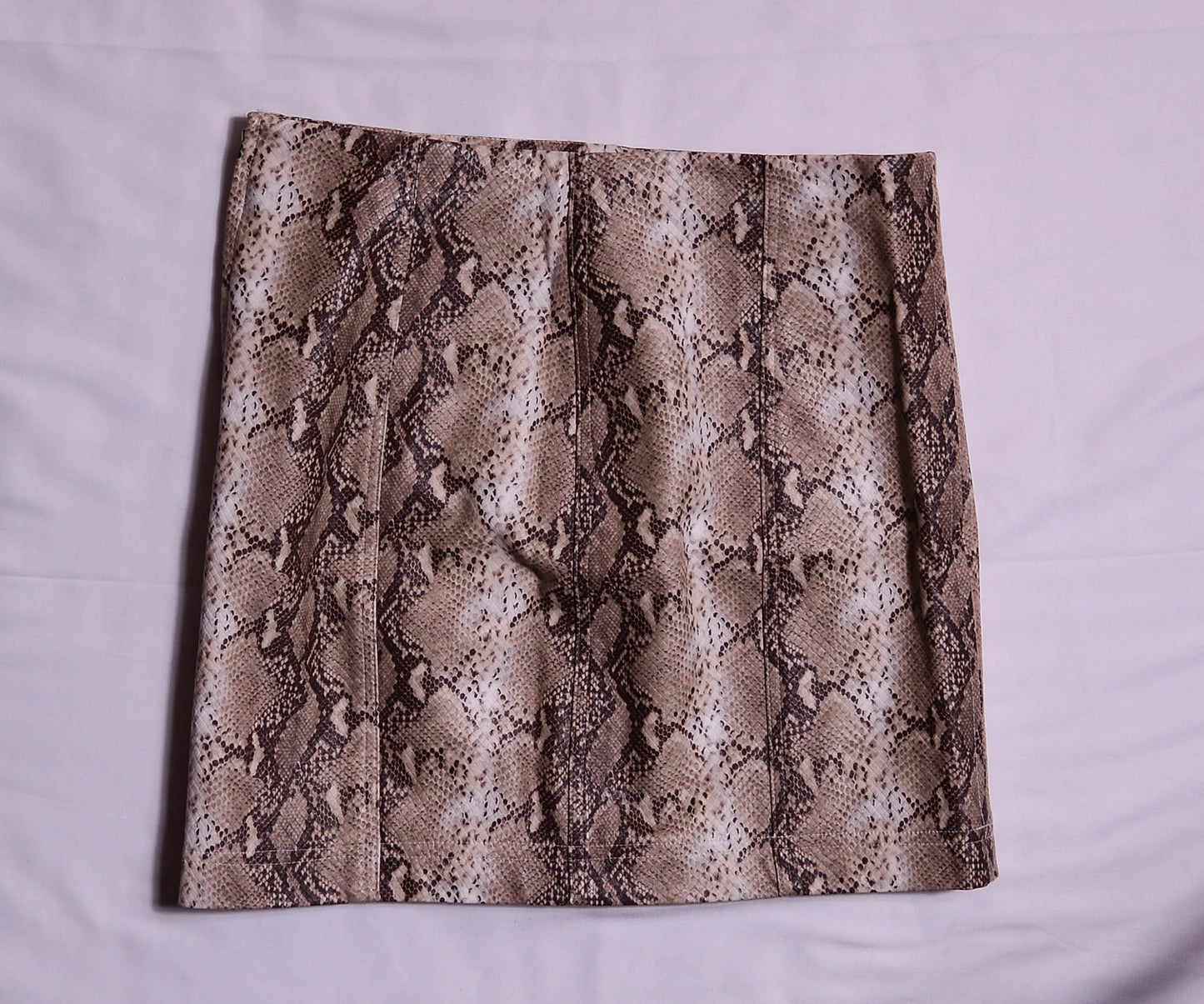 Snakeskin Mini Skirt