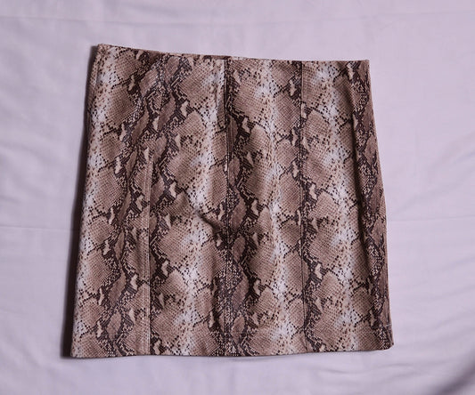 Snakeskin Mini Skirt