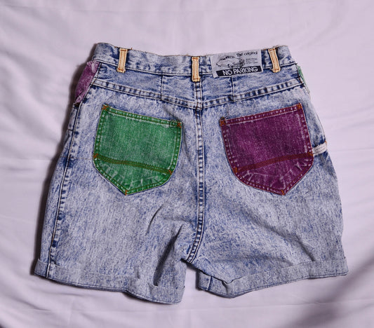 VINTAGE Fun Multicolor Mom Shorts