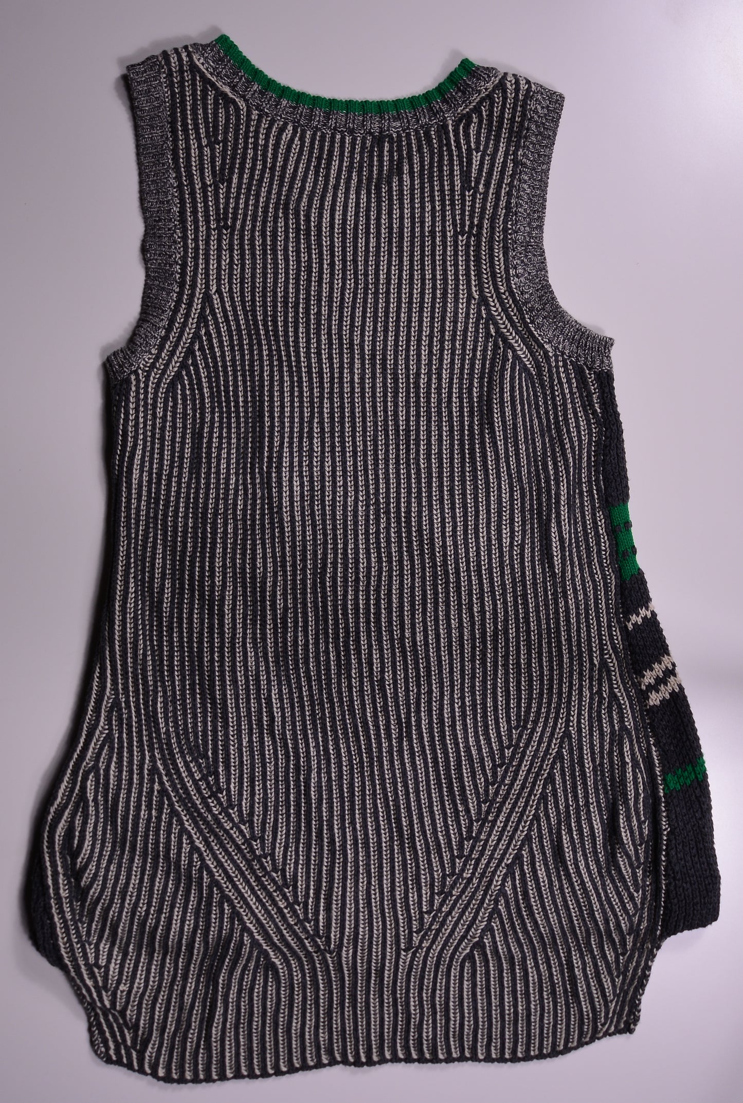 Cabi Grey And Green Knit Dress