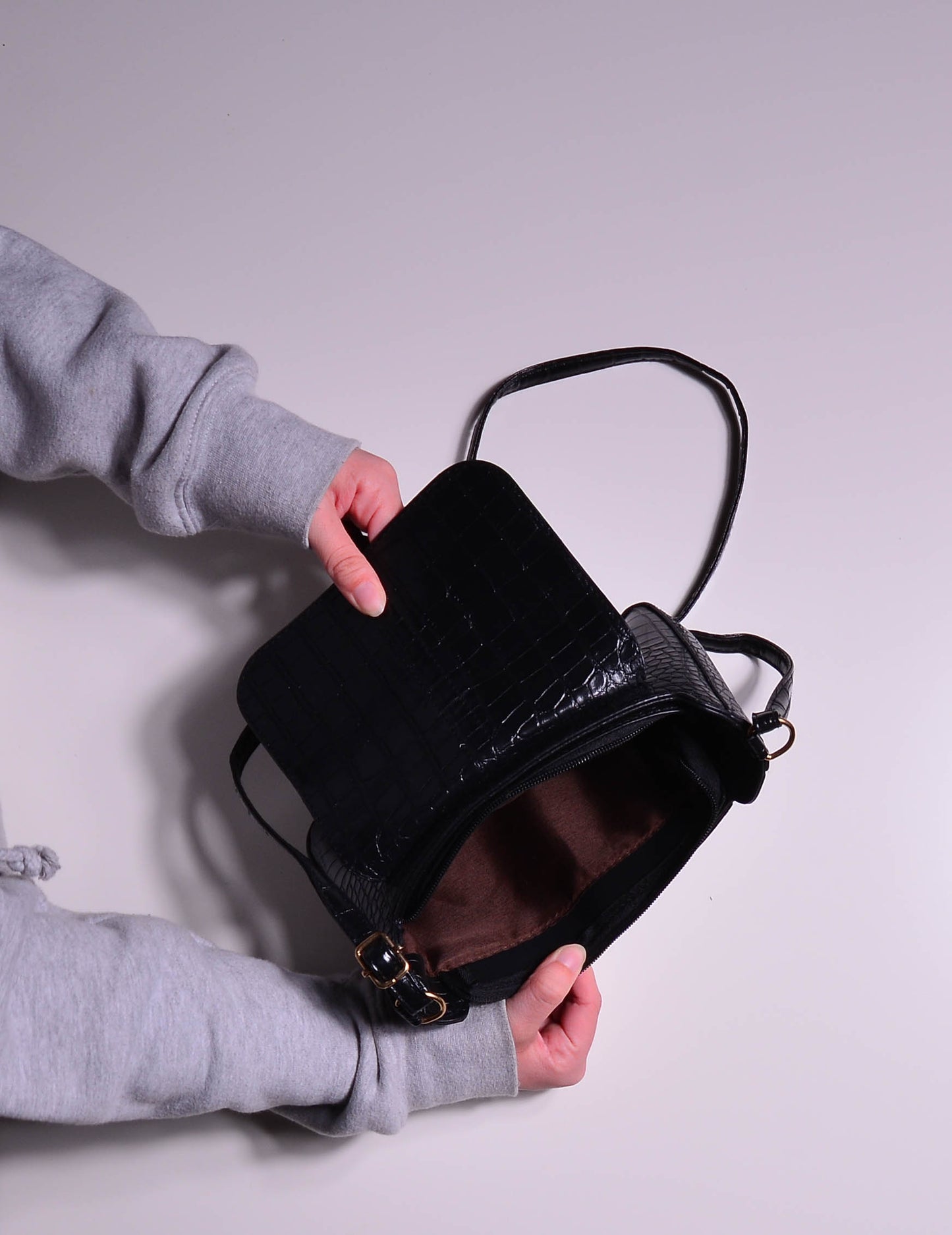 Small Black Leather Crossbody