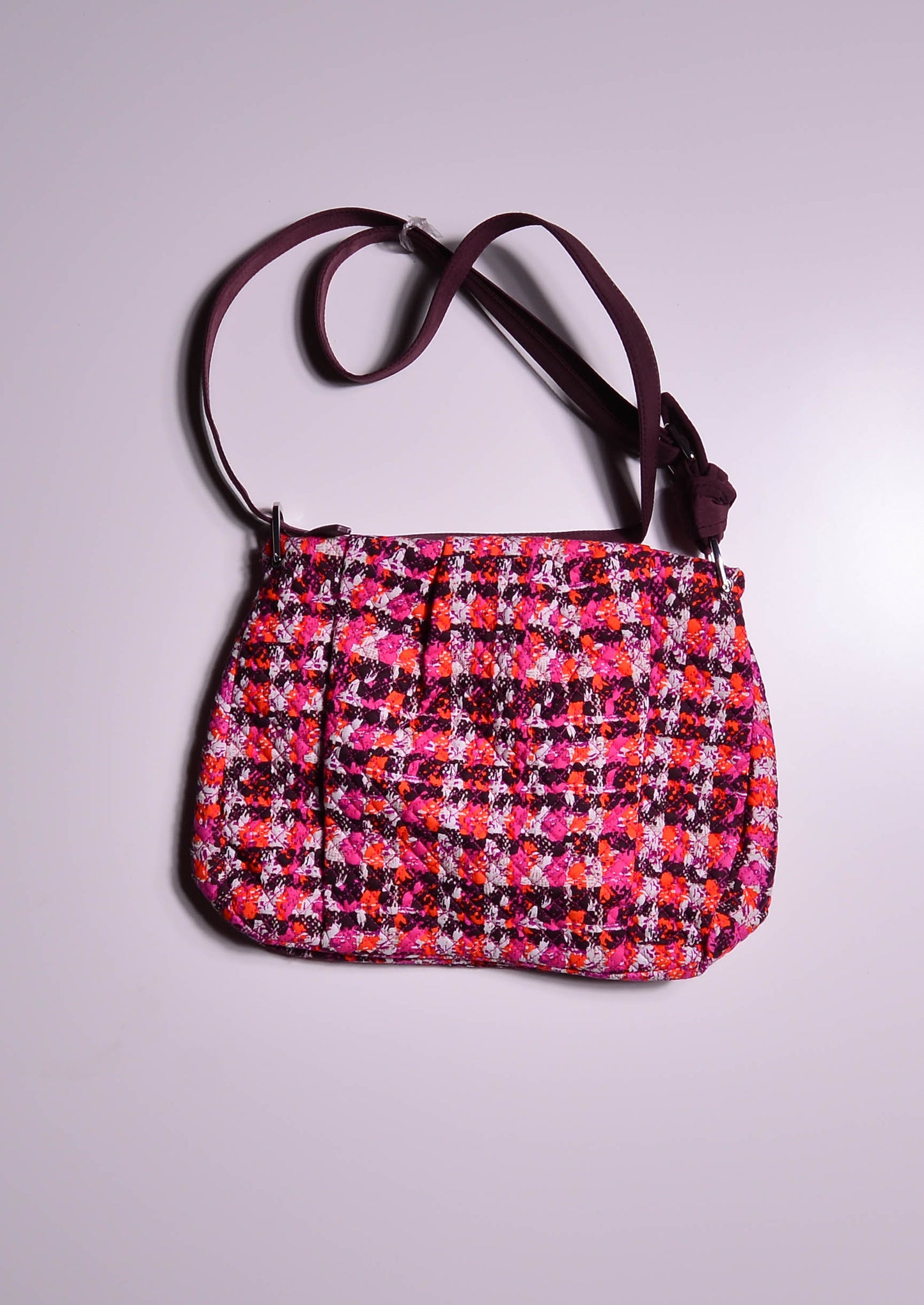 Vera Bradley Pink Plaid Quilted Crossbody Purse