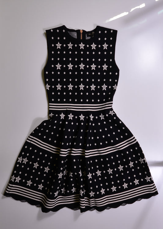 Ted Baker Black Knit Star A-Line Dress