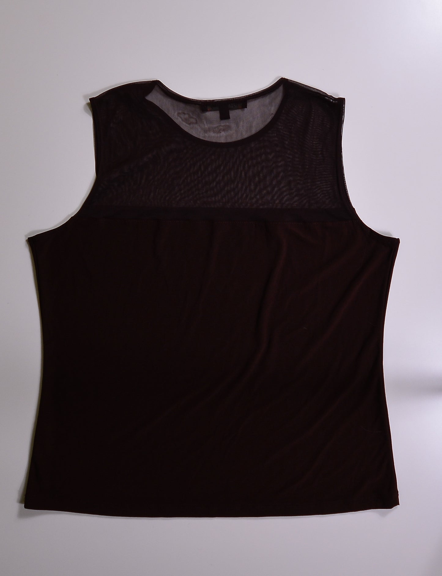 VINTAGE Brown Mesh Tank